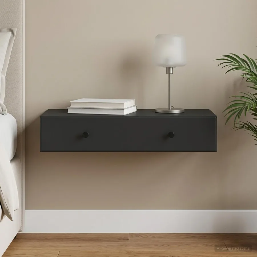 Table d'appoint murale Noir 87,5 x 34,5 x 17 cm