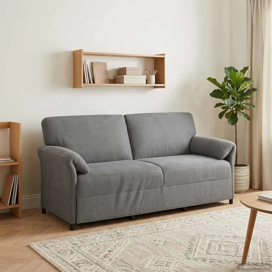 Sofa 3 places Gris foncé 198 x 83 x 95 cm Velours