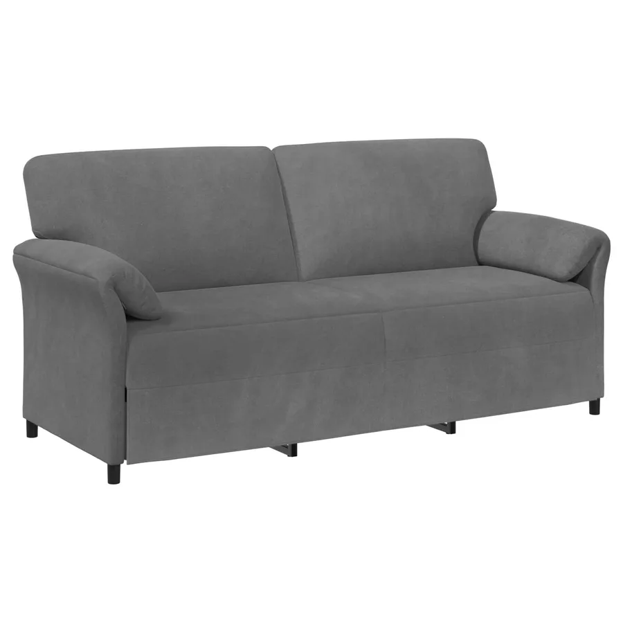 Sofa 3 places Gris foncé 198 x 83 x 95 cm Velours - 2