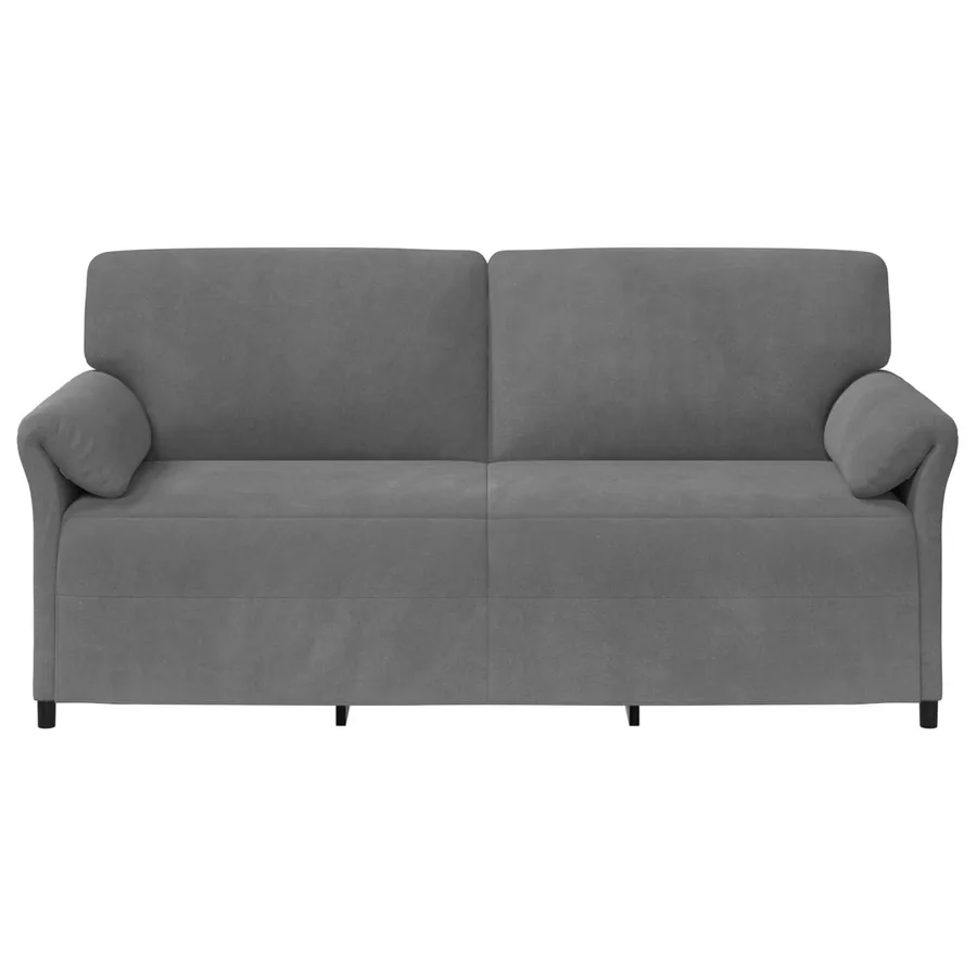 Sofa 3 places Gris foncé 198 x 83 x 95 cm Velours - 3
