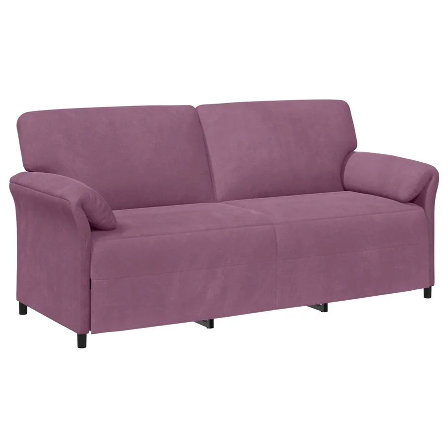 Sofa 3 places Pourpre 198 x 83 x 95 cm Velours - 2