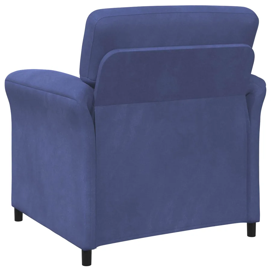 Canapé 1 place Bleu police 88 x 83 x 95 cm Velours - 5