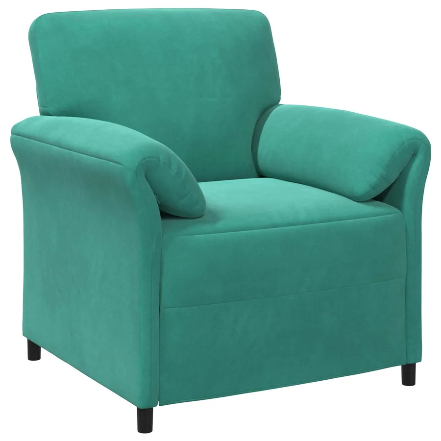 Canapé 1 place Turquoise 88 x 83 x 95 cm Velours - 2