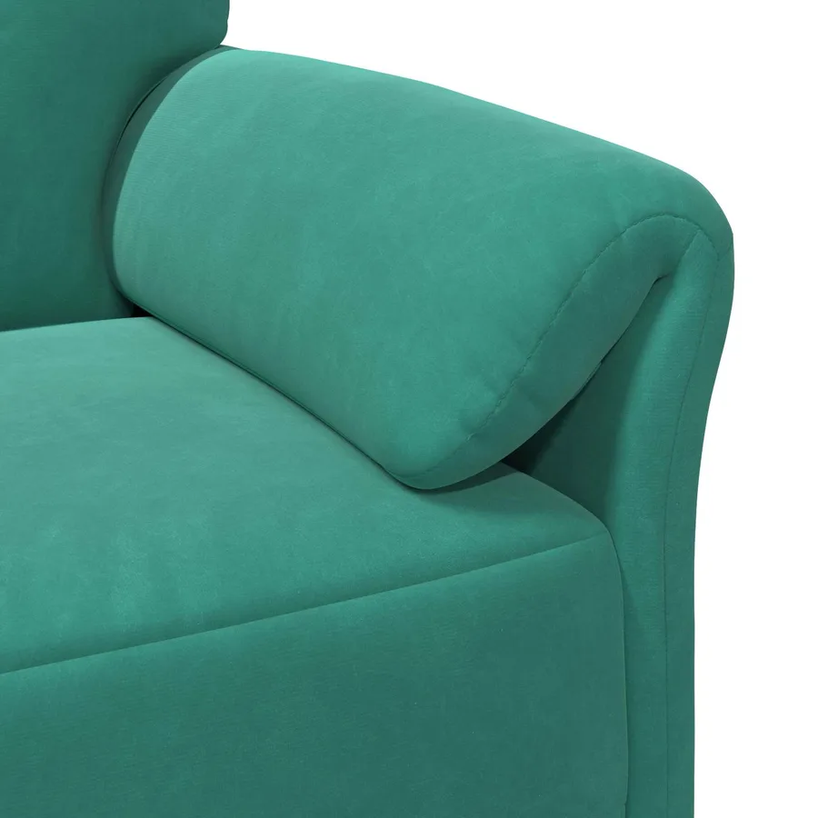 Canapé 1 place Turquoise 88 x 83 x 95 cm Velours - 6