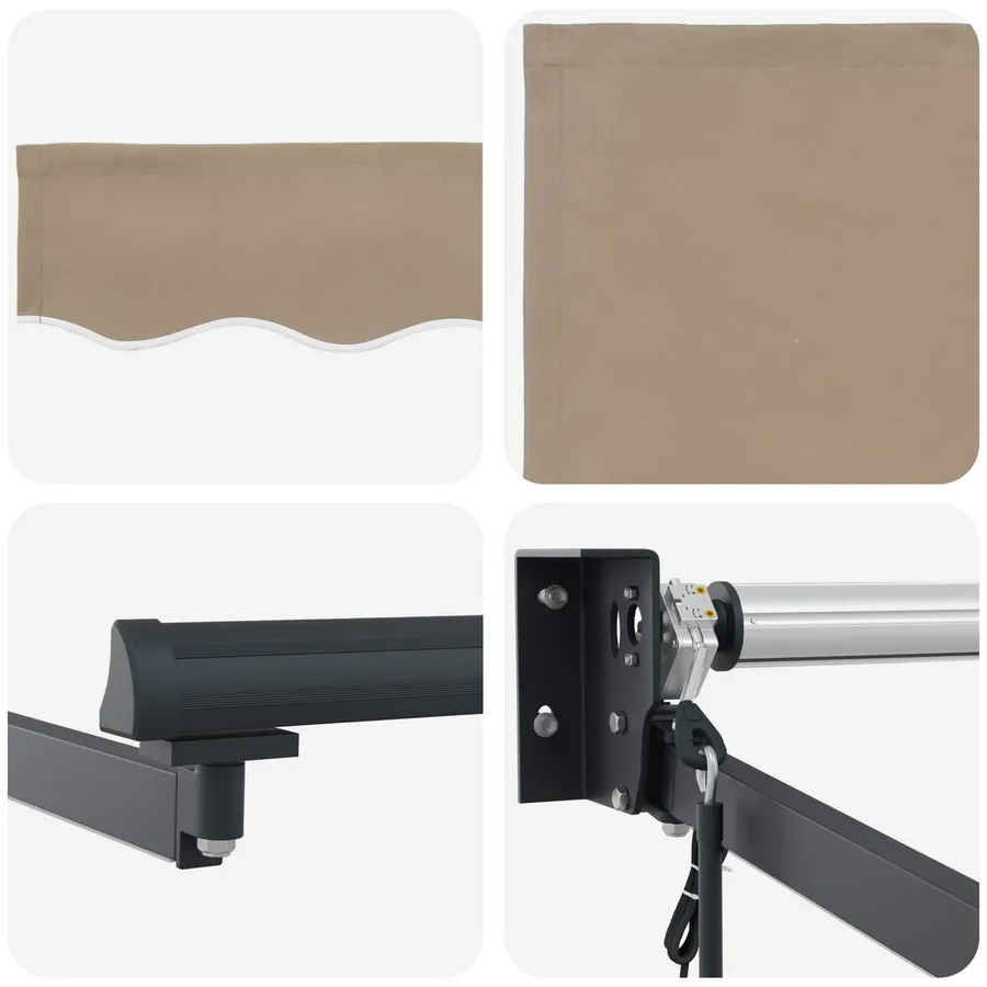 Auvent rétractable électrique Beige 4 × 3 m - 9