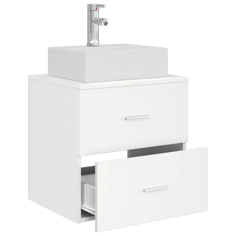 Vanité de lavabo mural Blanc 49,5 x 41 x 62,5 cm - 3