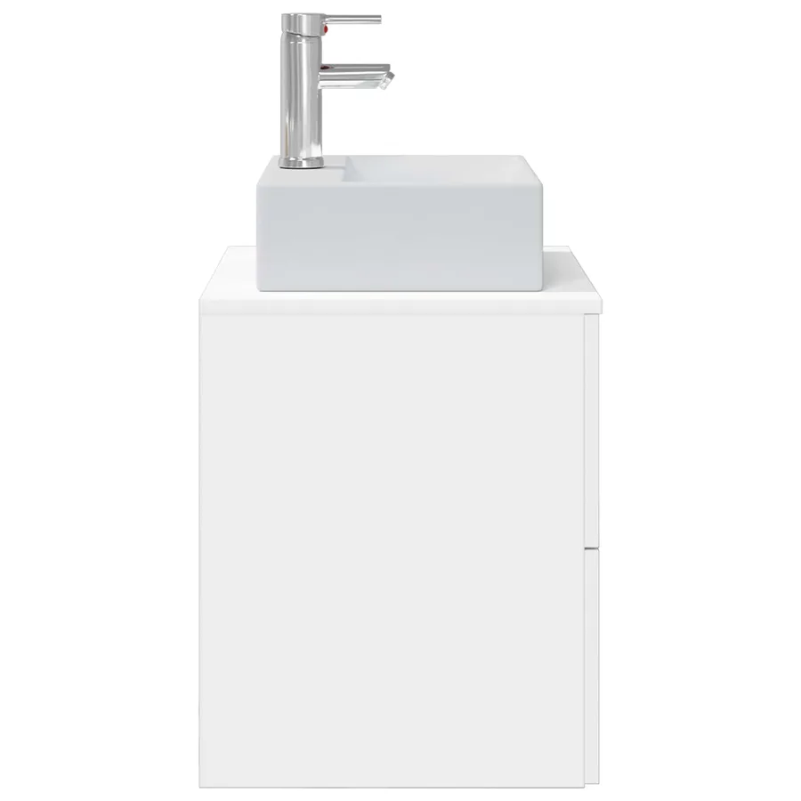 Vanité de lavabo mural Blanc 49,5 x 41 x 62,5 cm - 4