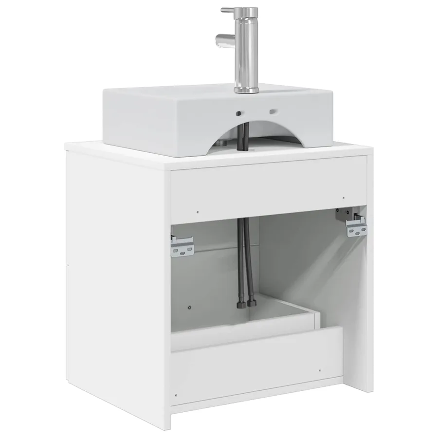 Vanité de lavabo mural Blanc 49,5 x 41 x 62,5 cm - 5