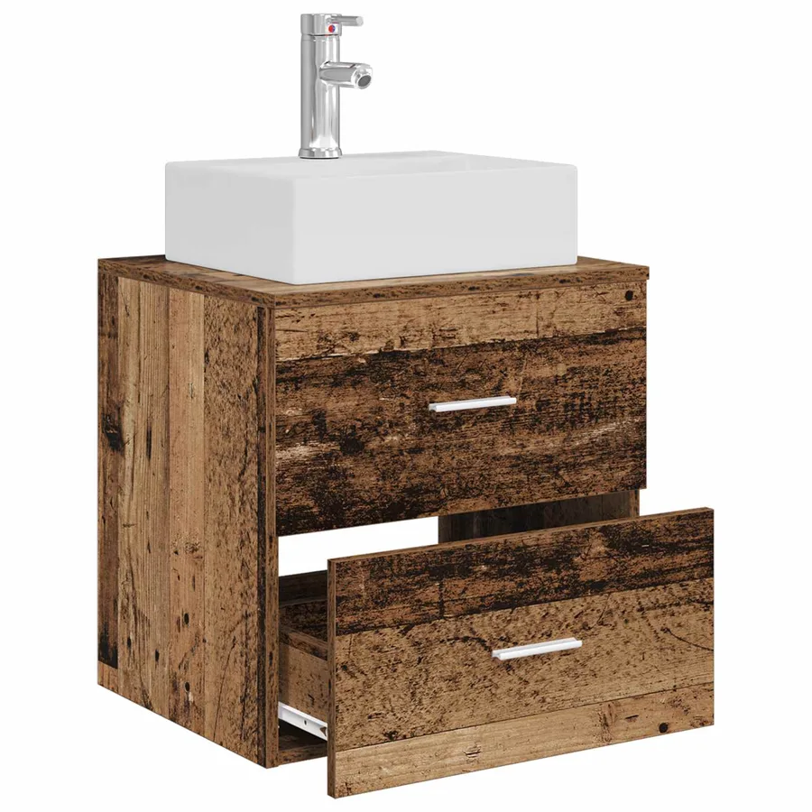 Vanité de lavabo mural Bois ancien 49,5 x 41 x 62,5 cm - 3