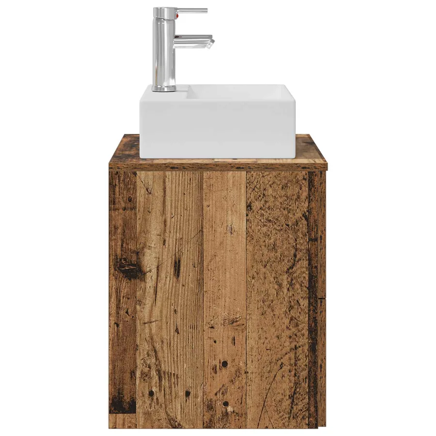 Vanité de lavabo mural Bois ancien 49,5 x 41 x 62,5 cm - 4