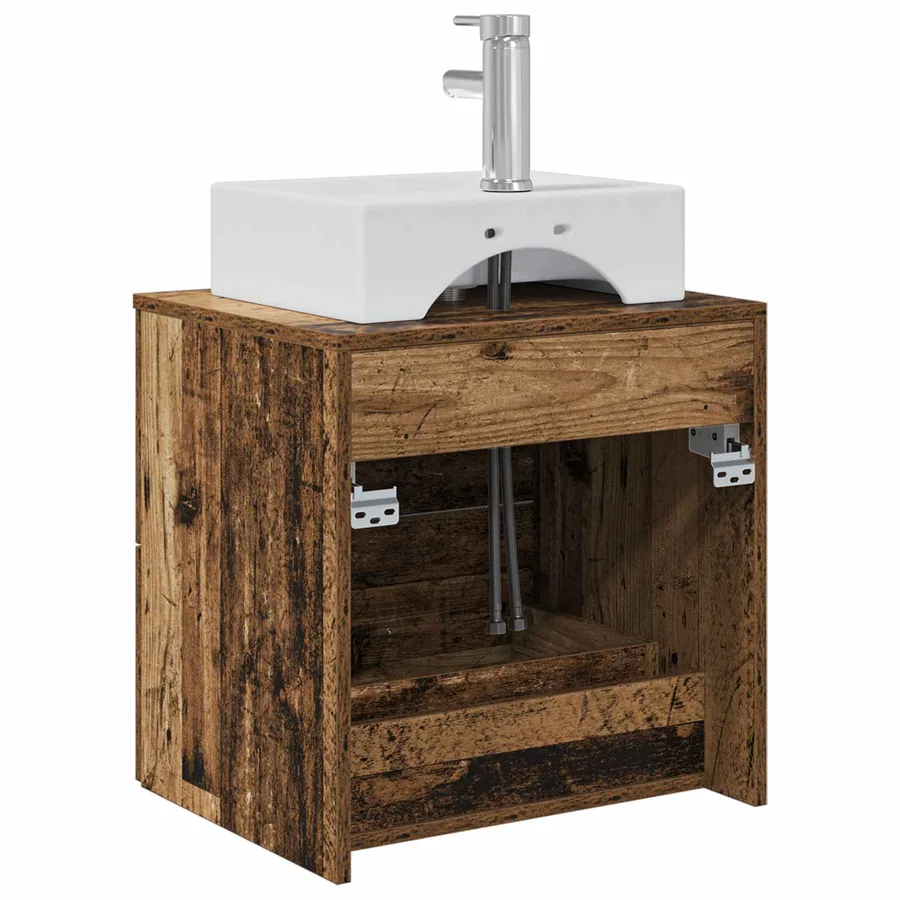 Vanité de lavabo mural Bois ancien 49,5 x 41 x 62,5 cm - 5