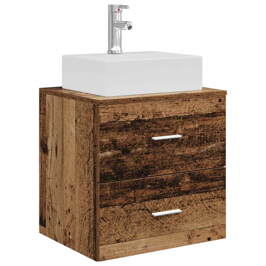 Ensemble de mobilier de salle de bain 5 pcs Bois ancien - 5