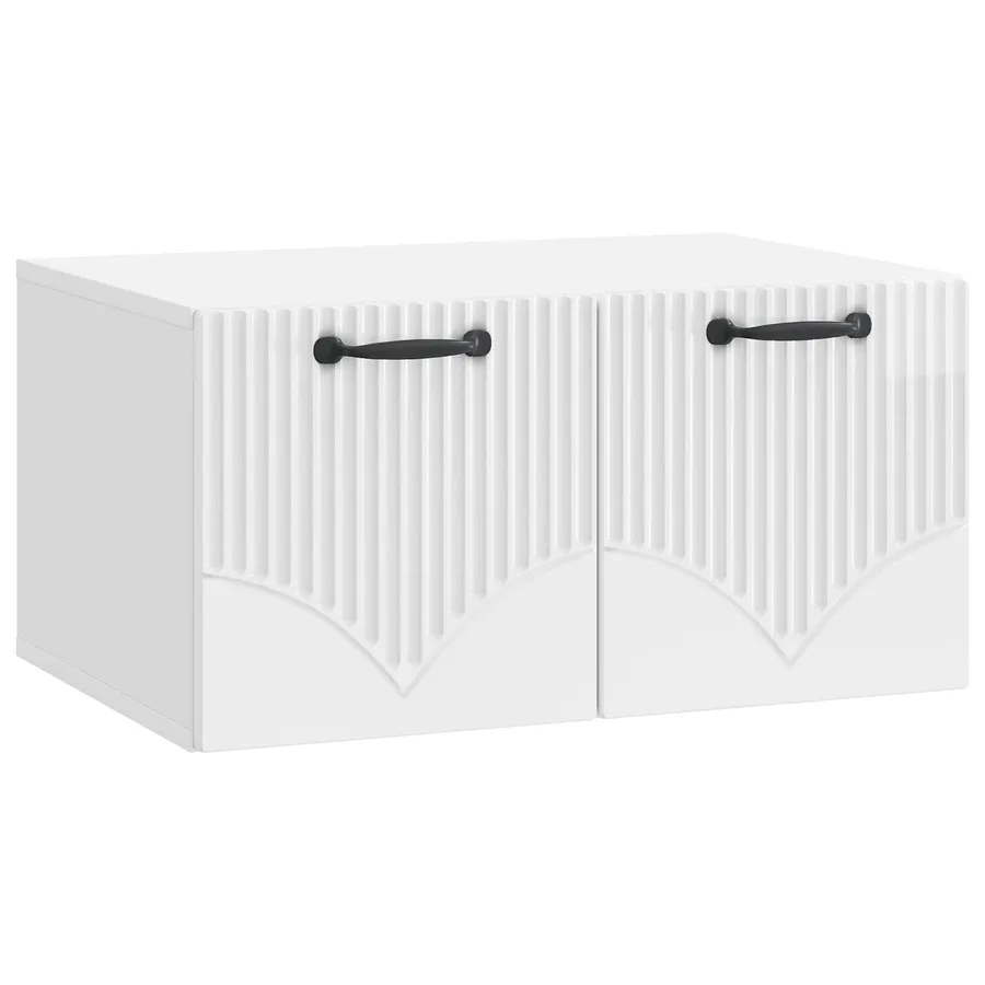 Meuble TV mural Montage mural Blanc brillant 59,5 x 41 x 30 cm - 2