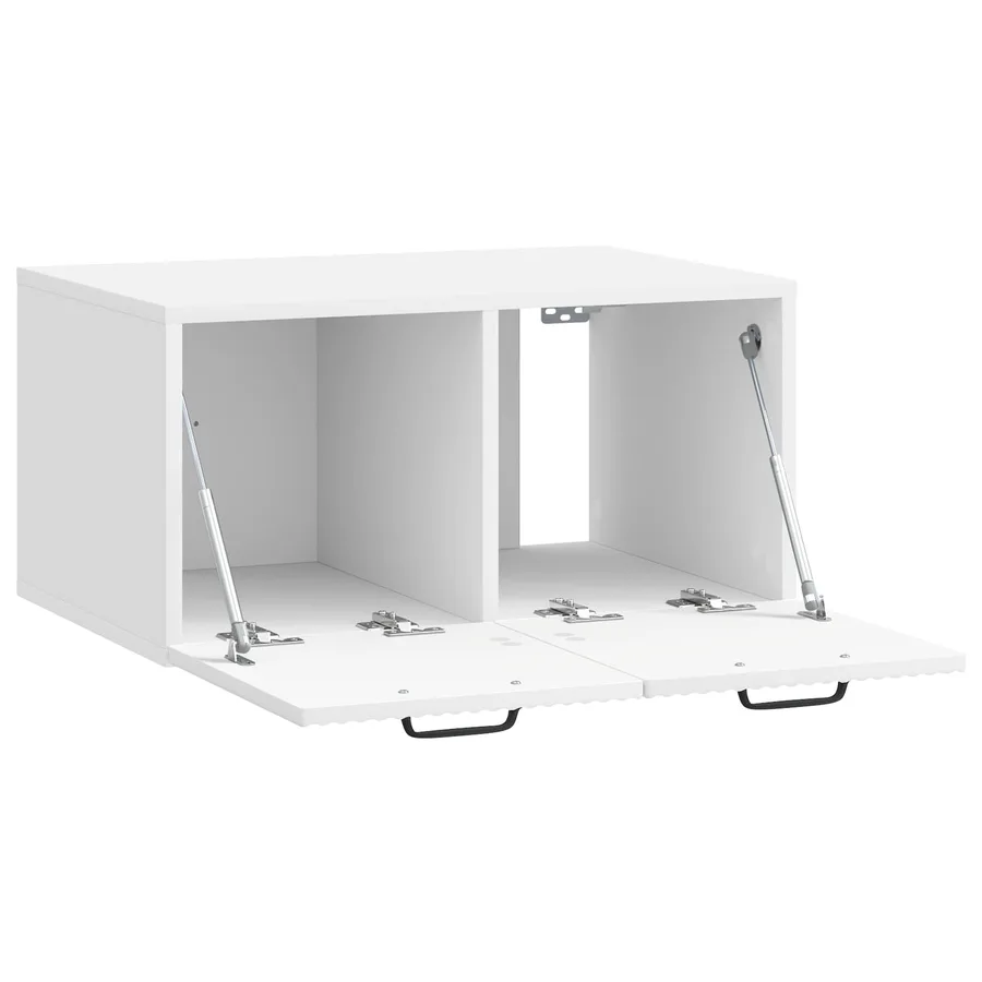 Meuble TV mural Montage mural Blanc brillant 59,5 x 41 x 30 cm - 5