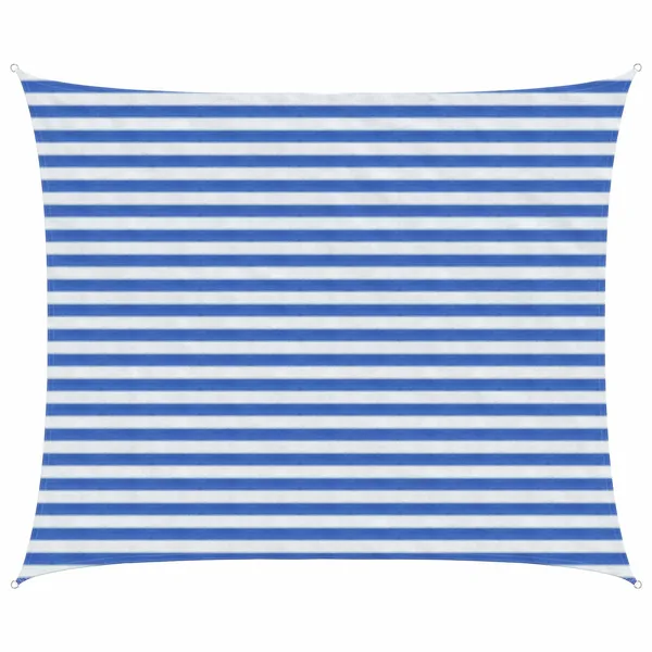 Voile d'ombre Bleu et Blanc 2,5 x 3,5 m HDPE
