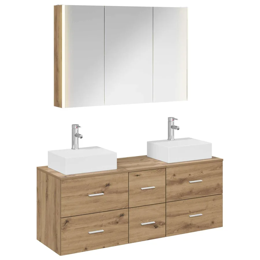 Ensemble de mobilier de salle de bain 4 pc Chêne artisanal - 2