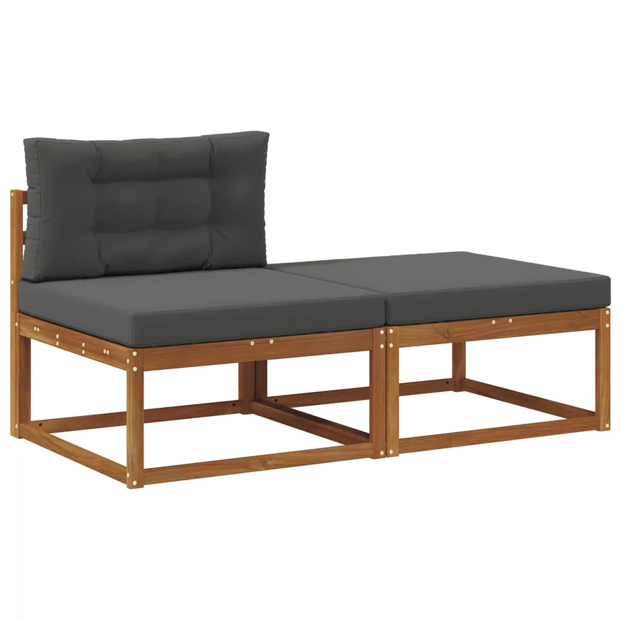 Unité de canapé sectionnel avec coussin 2 Pièce Naturel - 2