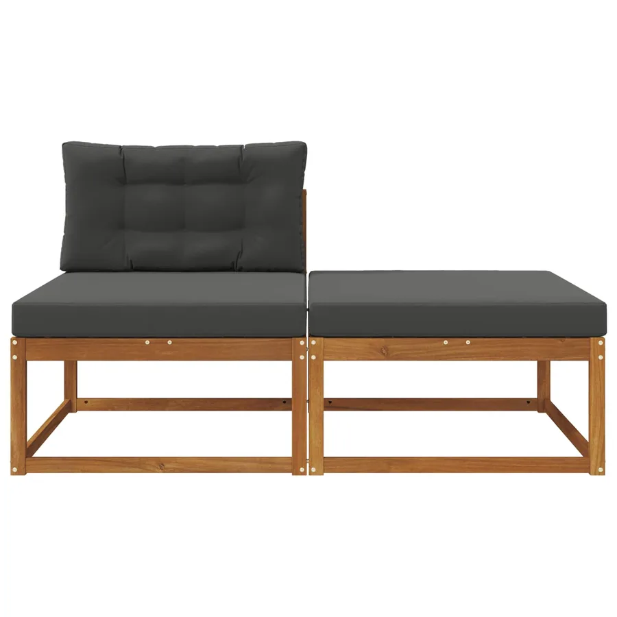 Unité de canapé sectionnel avec coussin 2 Pièce Naturel - 3