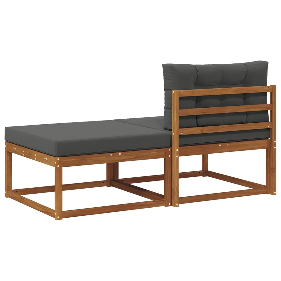 Unité de canapé sectionnel avec coussin 2 Pièce Naturel - 5