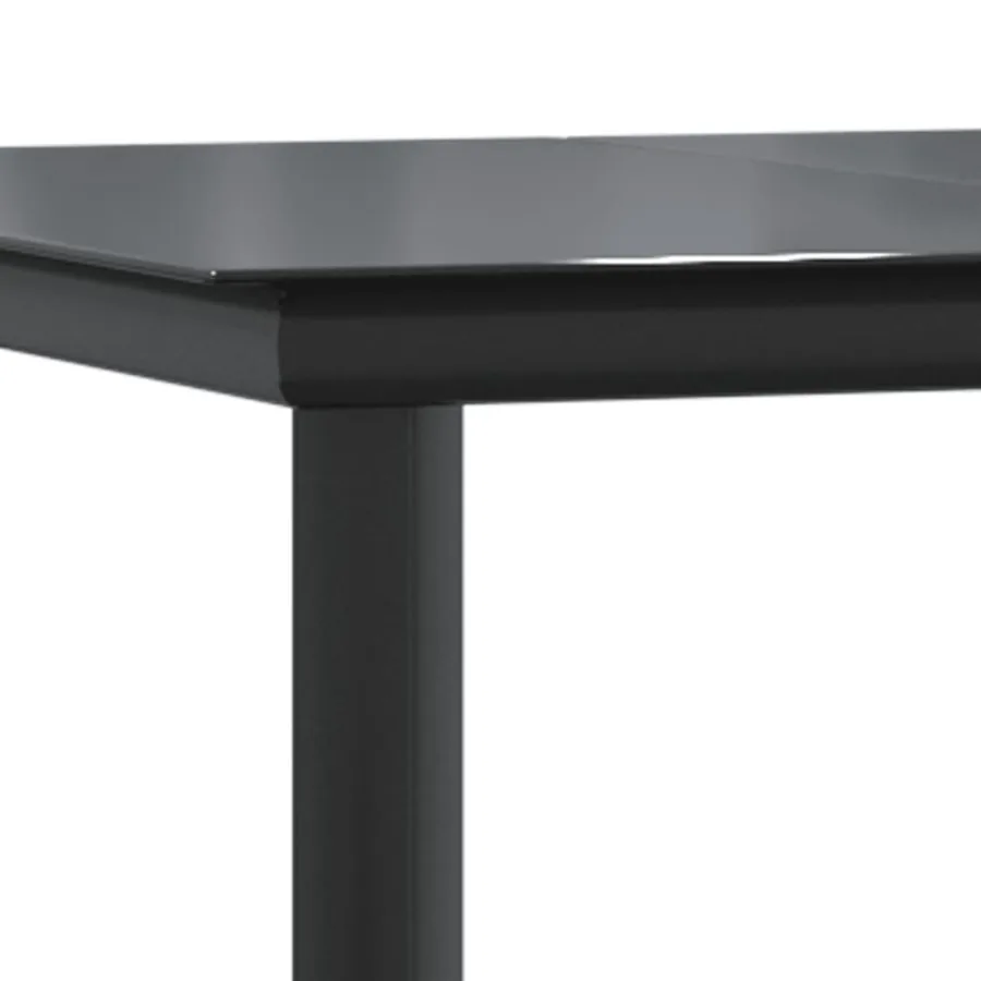 Ensemble à manger de jardin 5 pcs Noir - 10