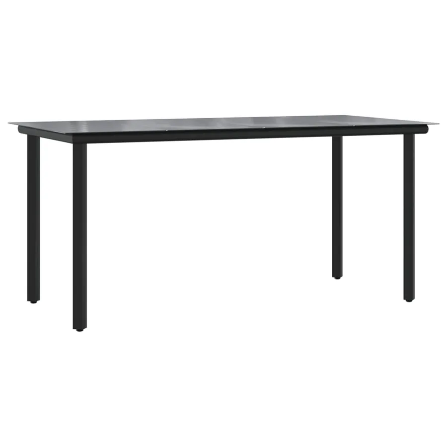 Ensemble à manger de jardin 5 pcs Noir - 8
