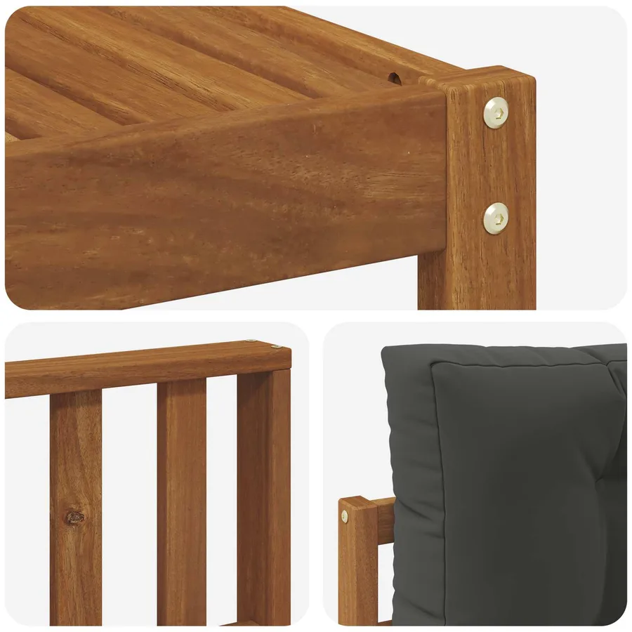 Ensemble de canapés d'extérieur 7 pcs Naturel et Anthracite - 7