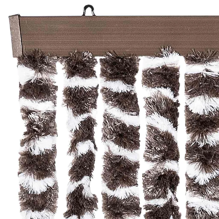 Moustiquaire Marron et blanc 56x185 cm Chenille - 4