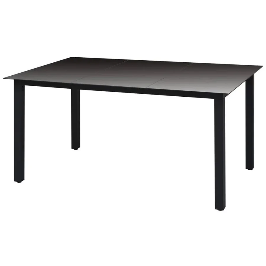 Ensemble à dîner de jardin avec coussins 5 pcs poly rotin noir - 8