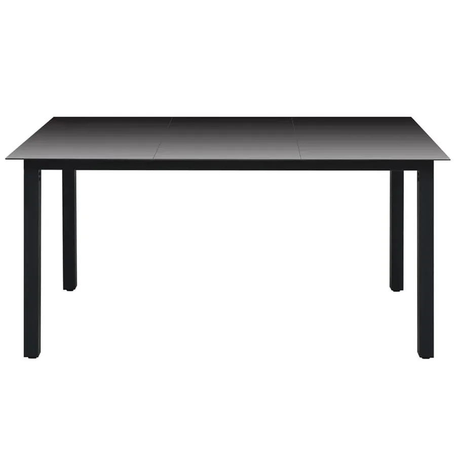 Ensemble à dîner de jardin avec coussins 5 pcs poly rotin noir - 9