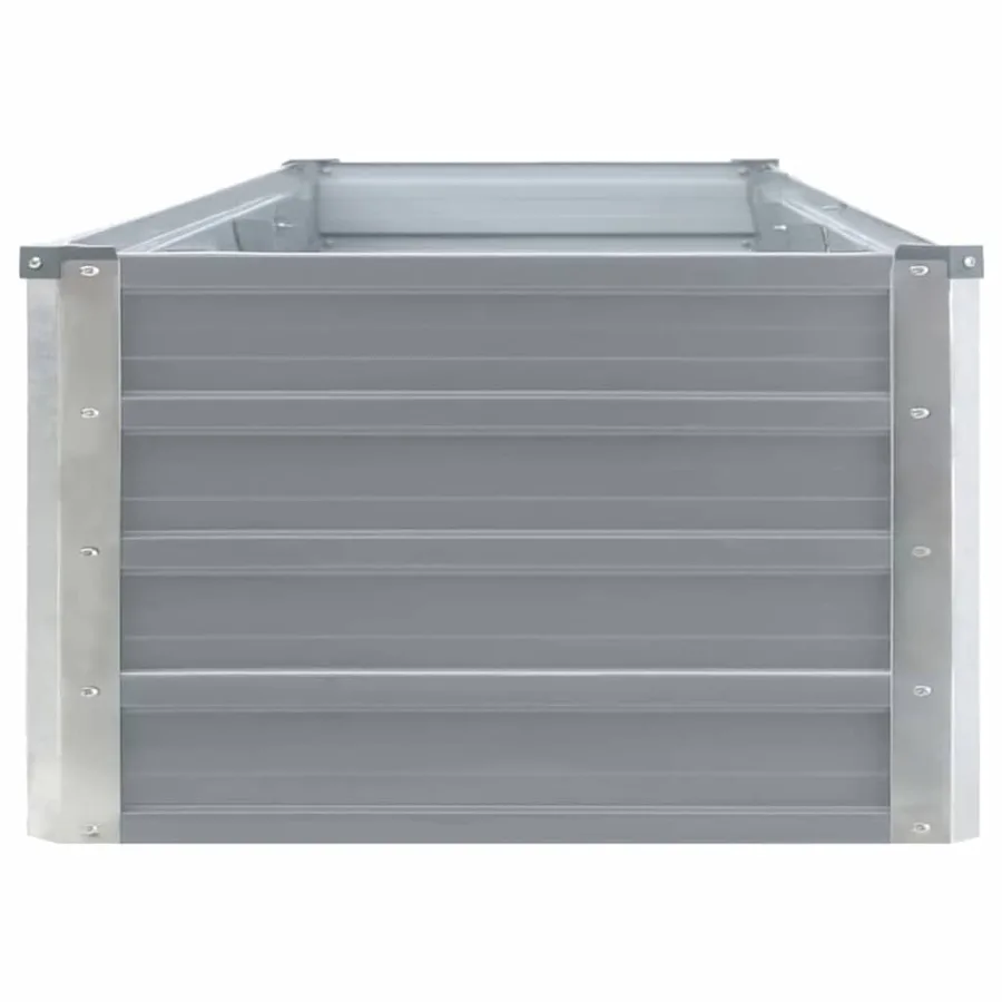 Lit surélevé de jardin Acier galvanisé 320x40x45 cm Gris - 4