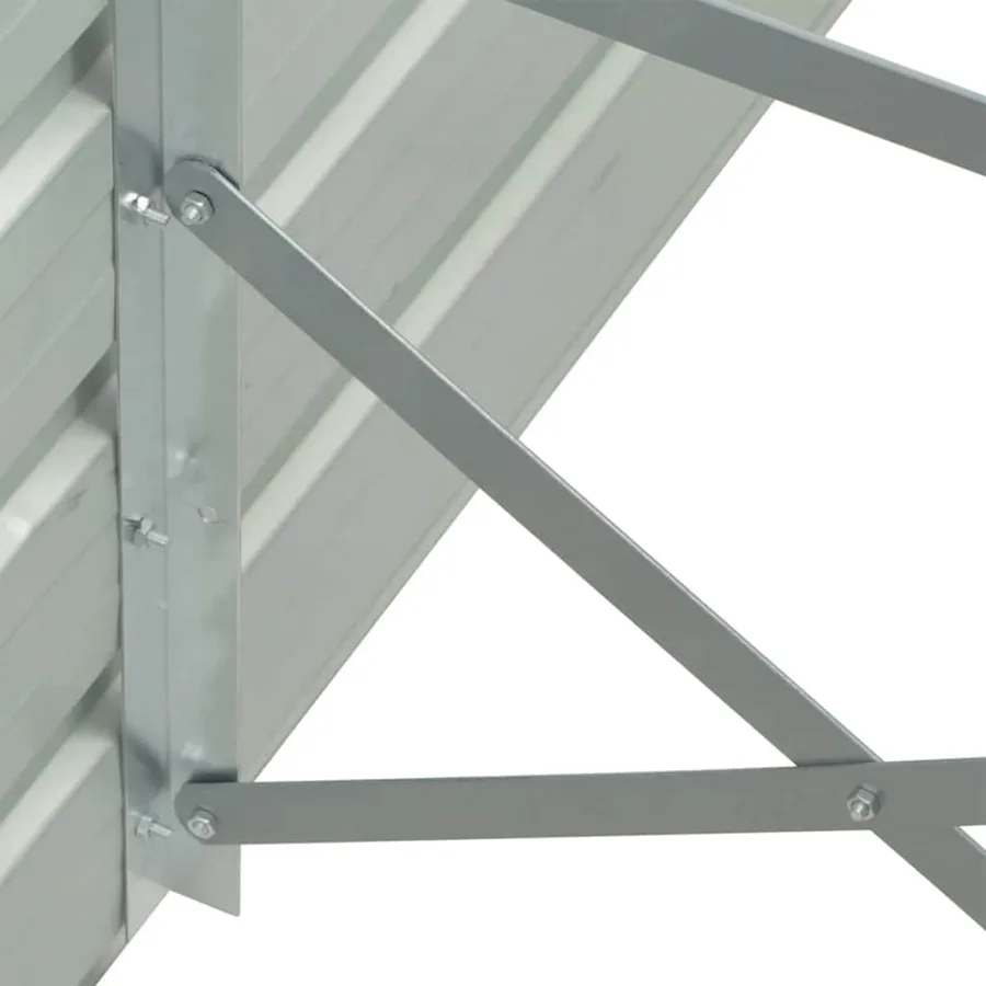 Lit surélevé de jardin Acier galvanisé 320x40x45 cm Gris - 5