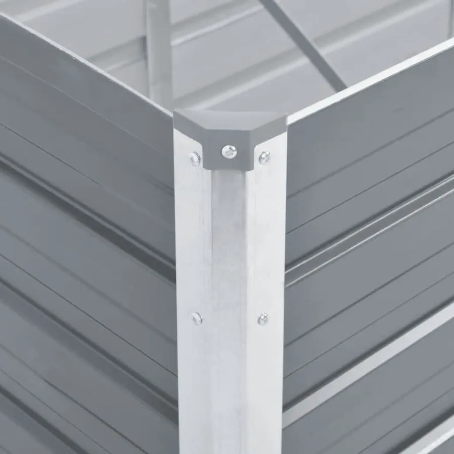Lit surélevé de jardin Acier galvanisé 320x40x45 cm Gris - 6