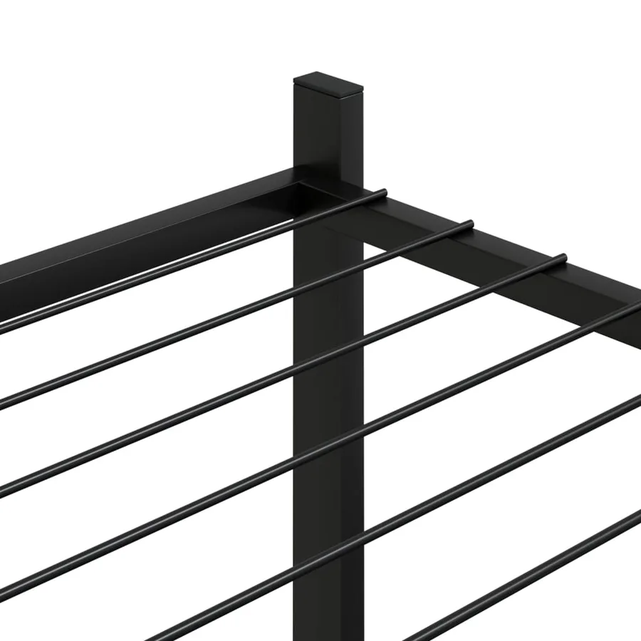 Jardinière 83x25x100 cm Noir Fer - 5