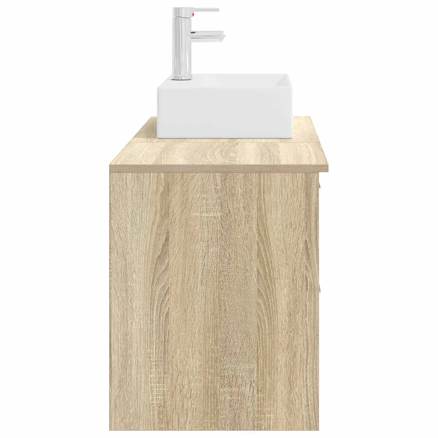 Ensemble de mobilier de salle de bain 2 pcs Chêne Sonoma - 5
