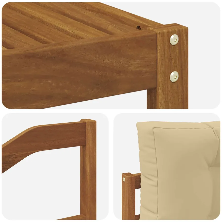 Ensemble de canapés d'extérieur 8 pcs Naturel et Beige - 6
