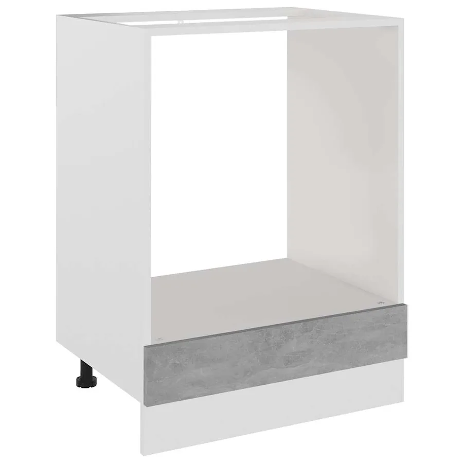 Meuble de four "Riga" Gris béton 60 x 46 x 81,5 cm Bois d'ingénierie - 2