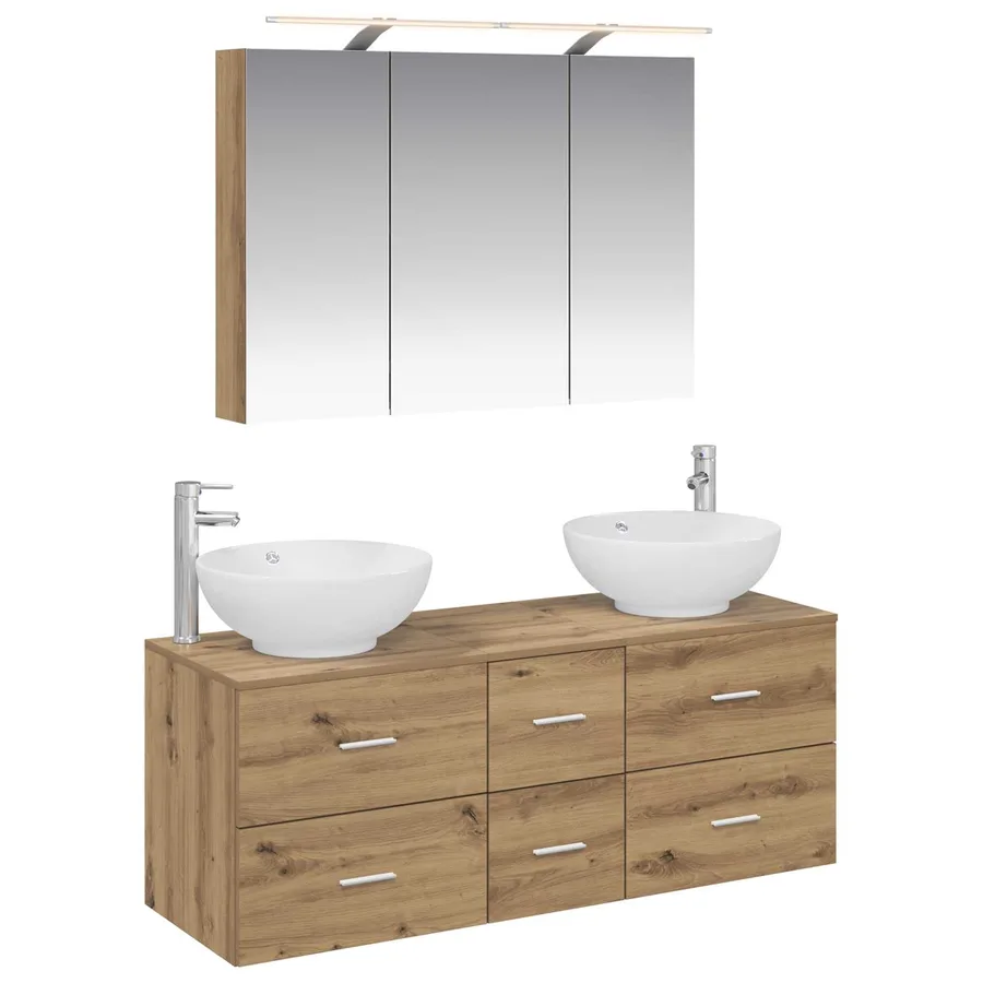 Ensemble de mobilier de salle de bain 4 pc Chêne artisanal - 2