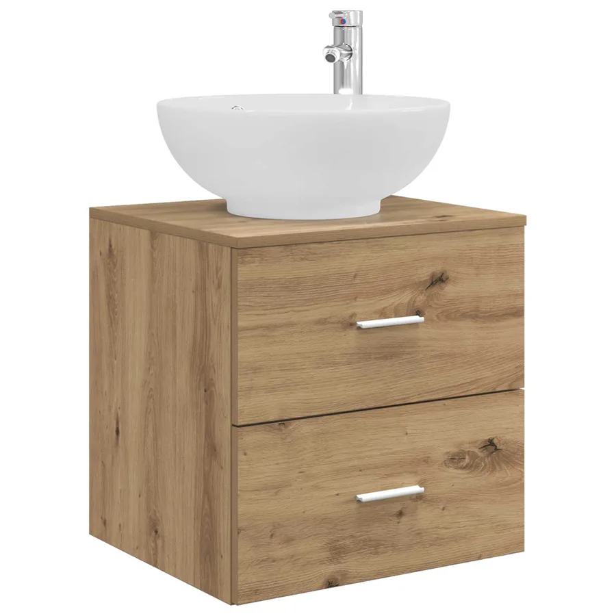 Ensemble de mobilier de salle de bain 4 pc Chêne artisanal - 5