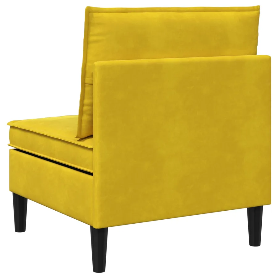 Canapé moyen avec rangement Jaune Velours - 7