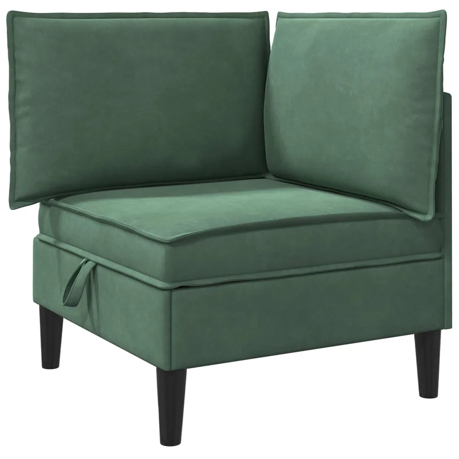 Ensemble de meubles pour le salon 6 pcs Vert Mer Velours - 4
