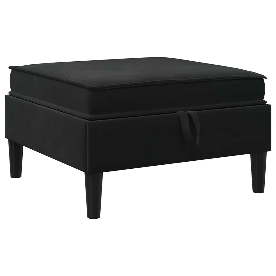 Ensemble de meubles pour le salon 5 pcs Noir Velours - 6