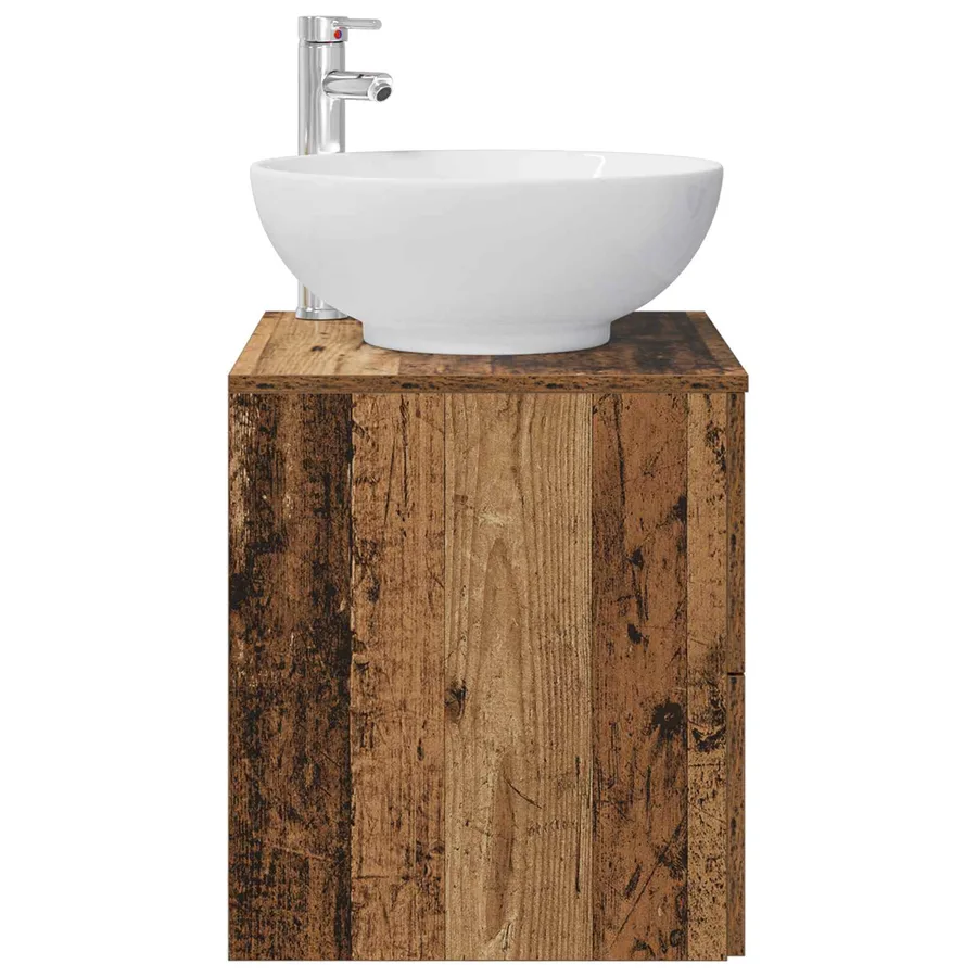 Vanité de lavabo mural Bois ancien 49,5 x 44,5 x 66,5 cm - 4