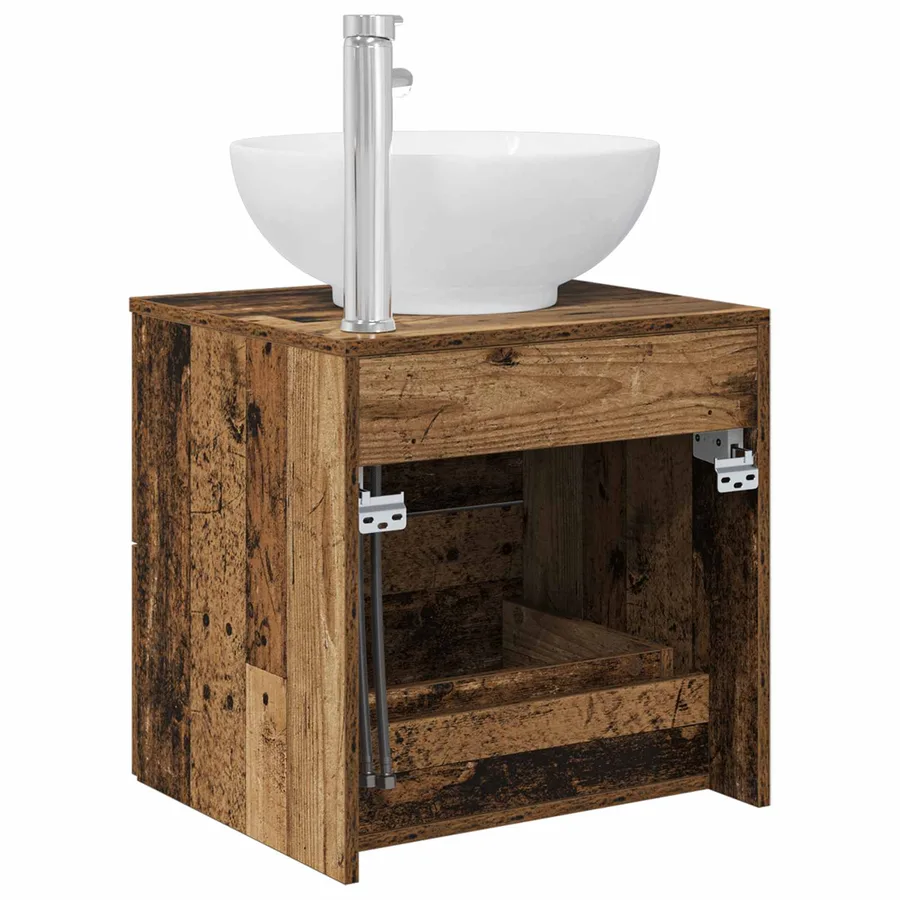 Vanité de lavabo mural Bois ancien 49,5 x 44,5 x 66,5 cm - 5