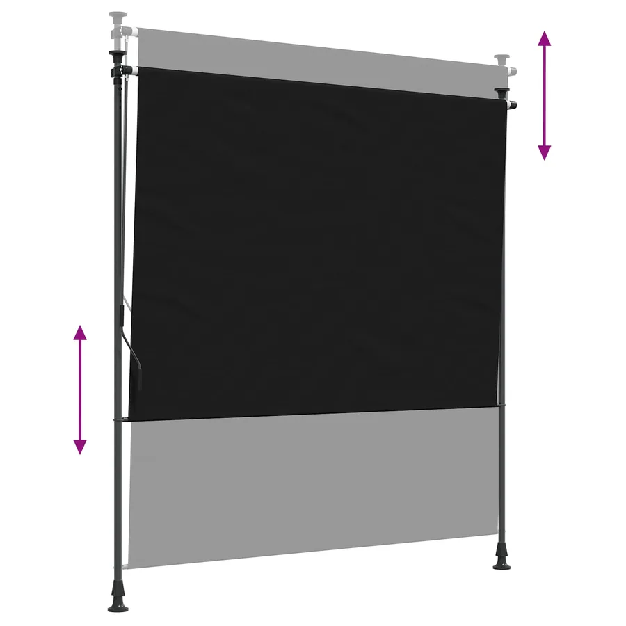Store Roulant Extérieur Noir 200 x 270 cm - 6