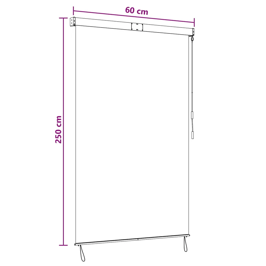 Store enrouleur Anthracite et blanc 60 x 250 cm - 10