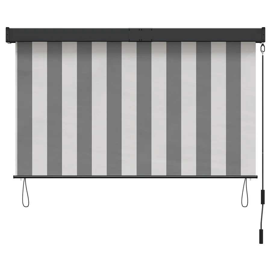 Store enrouleur Anthracite et blanc 60 x 250 cm - 3