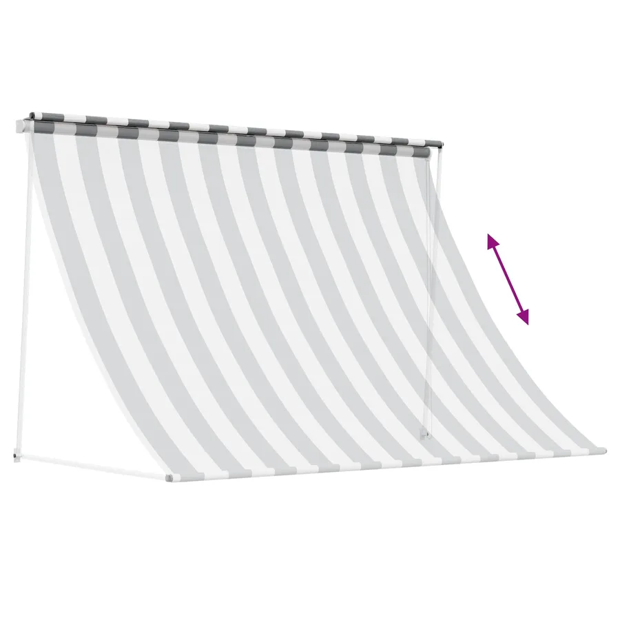 Auvent Anthracite et blanc 350 x 150 cm - 5