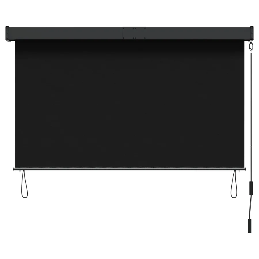 Store enrouleur Noir 80 x 250 cm Tissu et Aluminium - 3