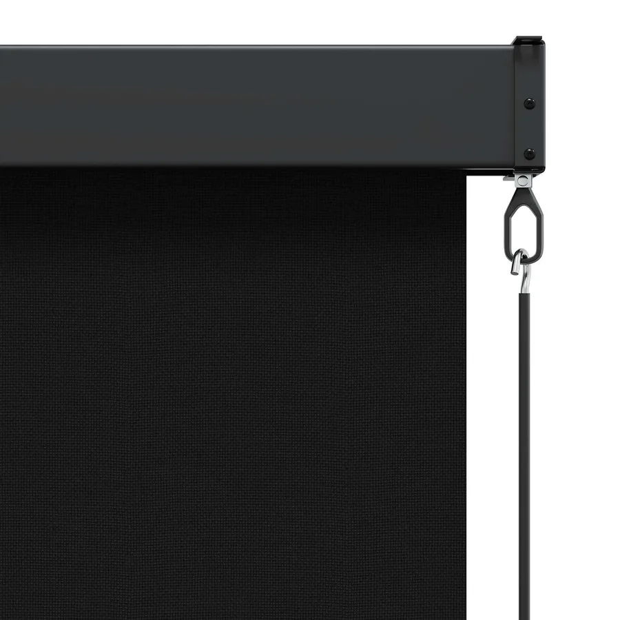 Store enrouleur Noir 80 x 250 cm Tissu et Aluminium - 5