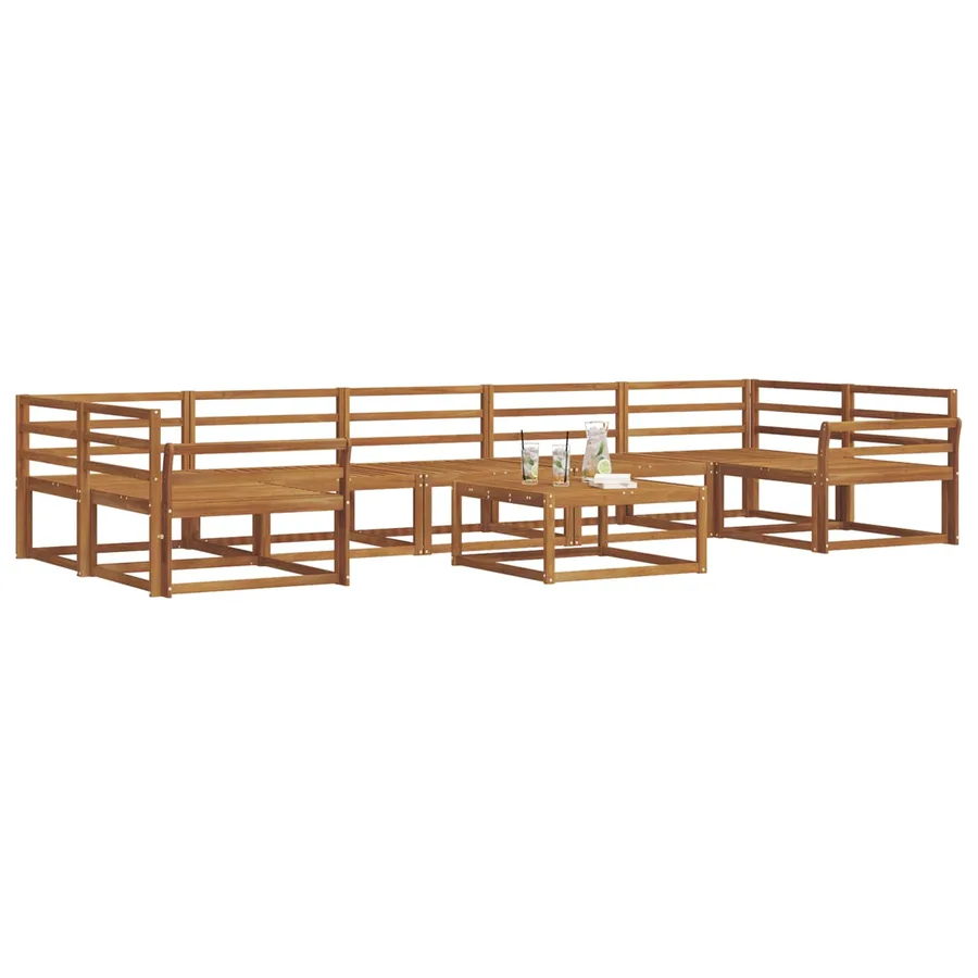 Ensemble de canapés d'extérieur 8 pcs Naturel - 3
